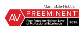 Martindale-Hubbell AV Preeminent Peer Rated For Highest Level Of Professional Excellence 2026